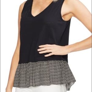 NWT Vince Camuto Sleeveless Peplum Top